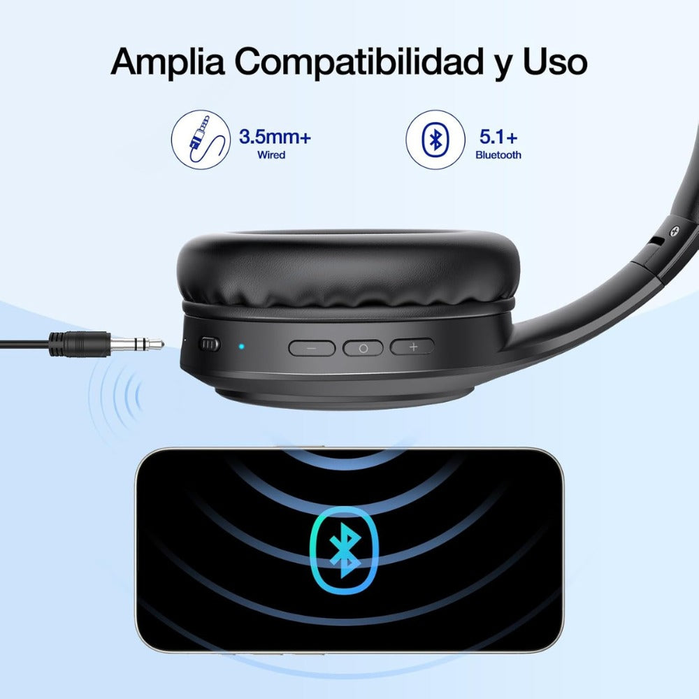 Diadema Bluetooth 5.1  Inalámbrica 1hora