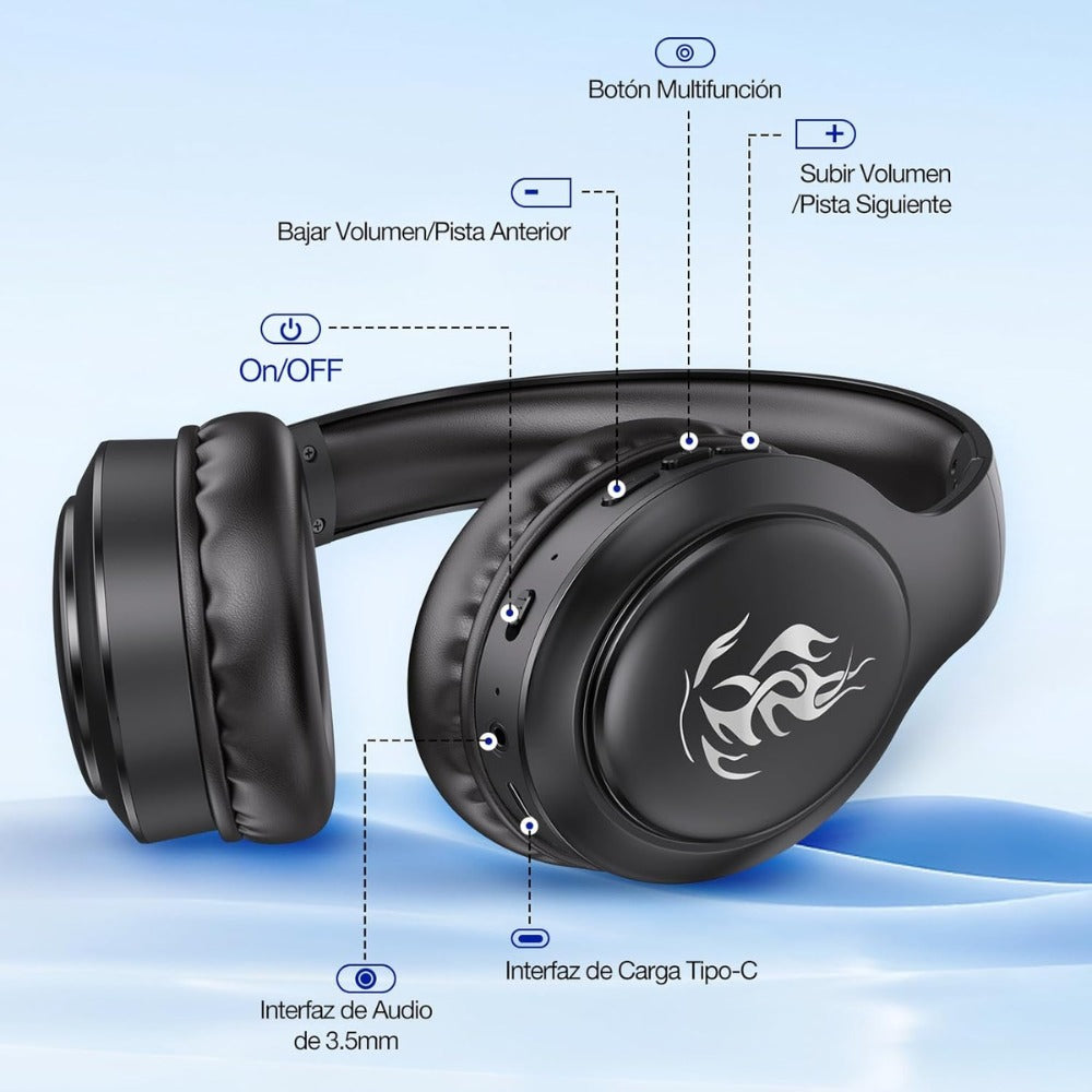 Diadema Bluetooth 5.1  Inalámbrica 1hora
