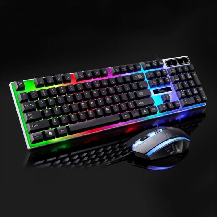 Teclado más Mouse Gamer con Luces y Diseño Ergonómico